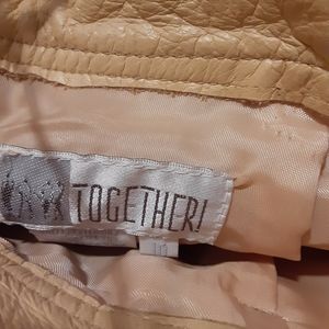 Creamy yellow lambskin pants